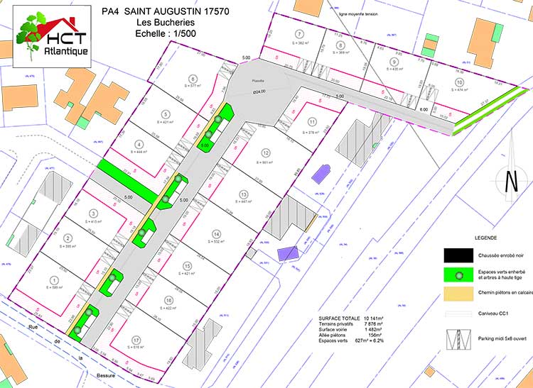 TERRAINS à VENDRE SAINT AUGSTIN | Les Bucheries | HCT Atlantique