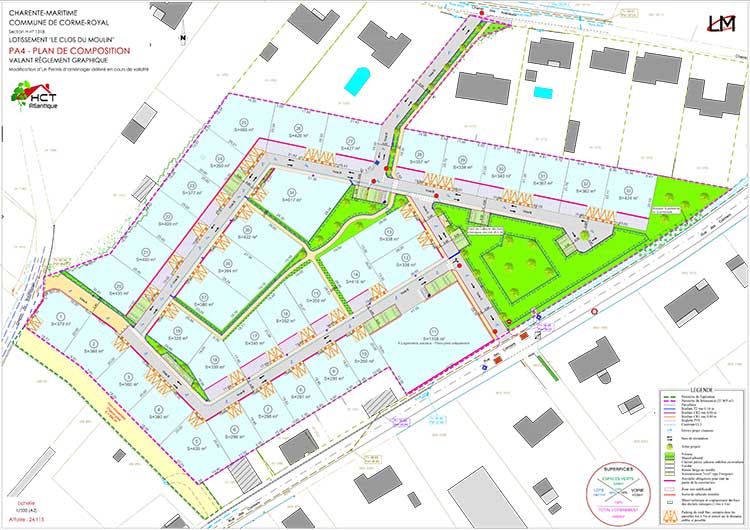 LE CLOS DU MOULIN  lotissement résidentiel à Corme Royal 17 | HCT Atlantique aménagement foncier lotissements achat vente immobiliers