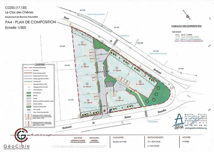 TERRAINS à VENDRE COZES | Clos des Chênes | HCT Atlantique